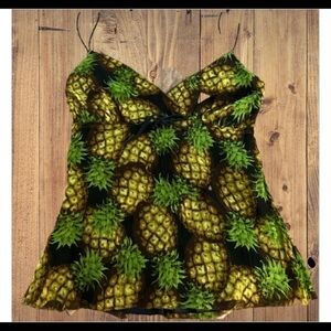 J.CREW pineapple silk tank top